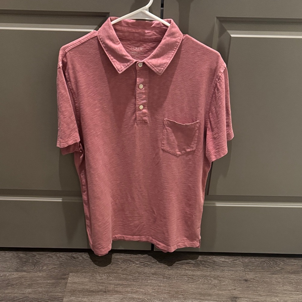 J. Crew Men's Polo Shirt in Rose